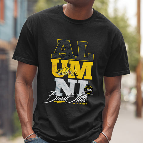 Bowie State University Alumni Signature Series - Vintage/Grunge Style (Men's Short Sleeve)