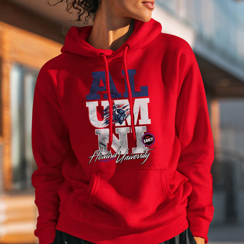 Howard University Alumni Signature Series - Vintage/Grunge Style (Unisex Hoodie)