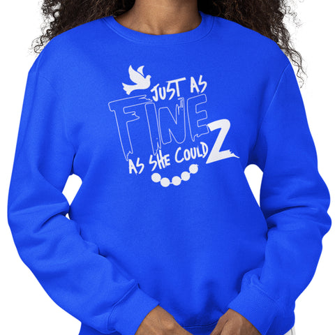 Fine As She Can Z (Women's Sweatshirt) Zeta Phi Beta