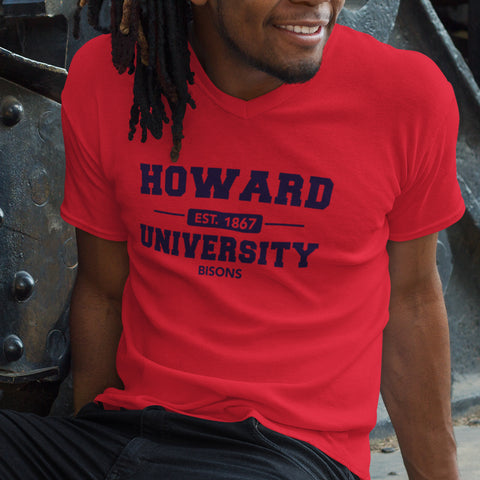 Howard University Bison (Men's V-Neck)