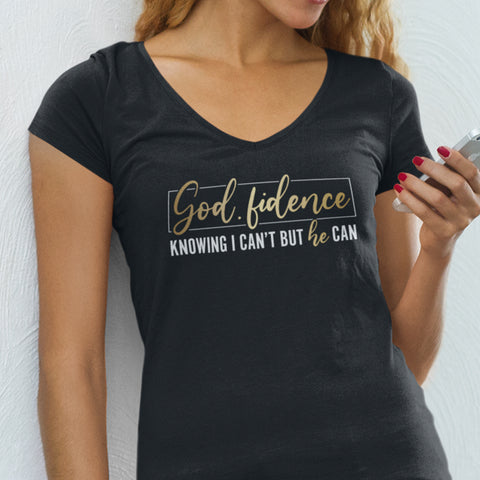 God-Fidence - Gold Edition (Women's V-Neck)