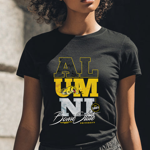 Bowie State University Alumni Signature Series - Vintage/Grunge Style (Women's Short Sleeve)