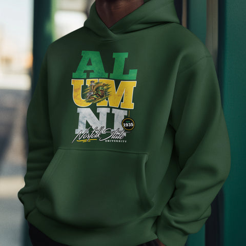 Norfolk State University Alumni Signature Series - Vintage/Grunge Style (Unisex Hoodie)