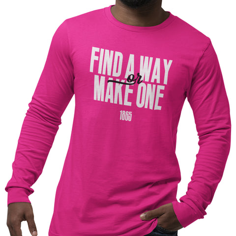 Find A Way Or Make One - PINK Edition - Clark Atlanta (Men's Long Sleeve)