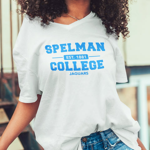 Spelman College Jaguars (Women's V-Neck)