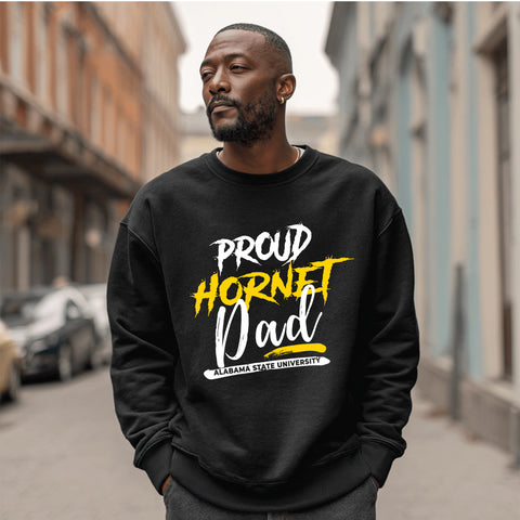 Proud Alabama State Hornet Dad (Unisex Sweatshirt)