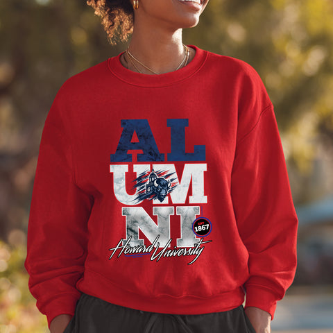 Howard University Alumni Signature Series - Vintage/Grunge Style (Unisex Sweatshirt)