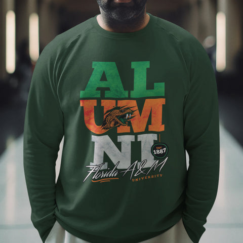 FAMU Alumni Signature Series - Vintage/Grunge Style (Unisex Sweatshirt) Florida A&M University