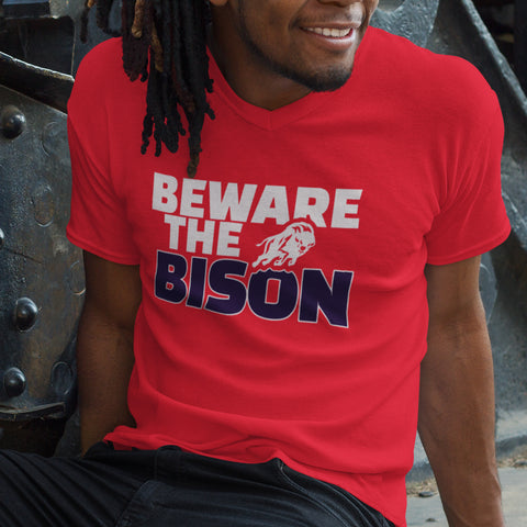 Beware The Bison - Howard University (Men's V-Neck)