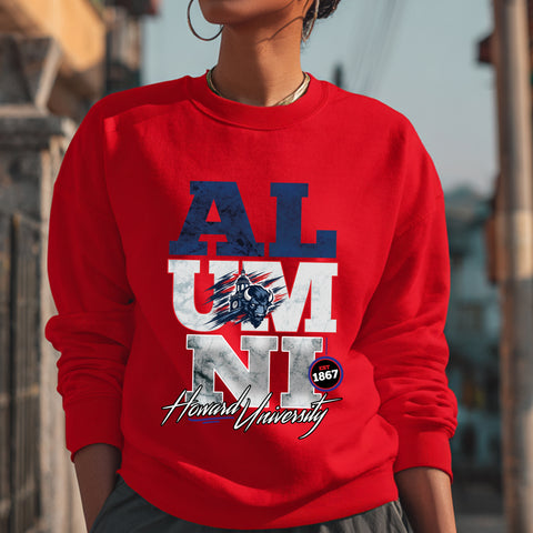 Howard University Alumni Signature Series - Vintage/Grunge Style (Unisex Sweatshirt)