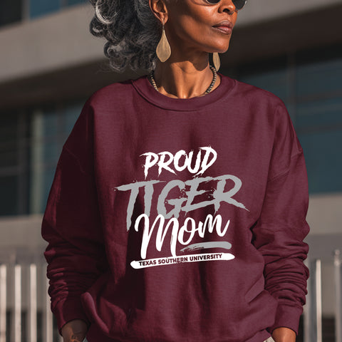 Proud Texas Southern Tiger Mom (Unisex Sweatshirt)