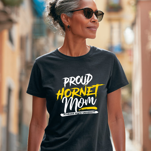 Proud Alabama State Hornet Mom (Women's Short Sleeve)