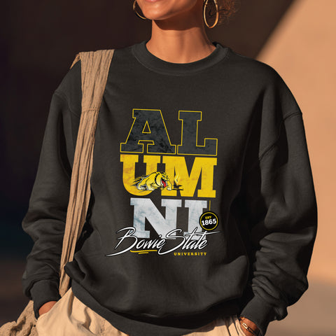 Bowie State University Alumni Signature Series - Vintage/Grunge Style (Unisex Sweatshirt)
