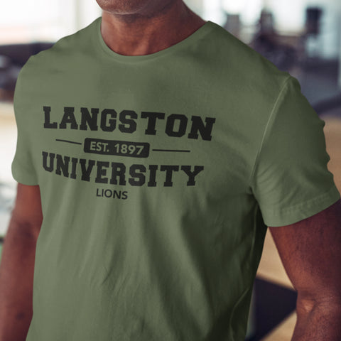 Langston University Fatigue Green (Unisex Short Sleeve)