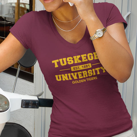 Tuskegee University Tigers (Women's V-Neck)