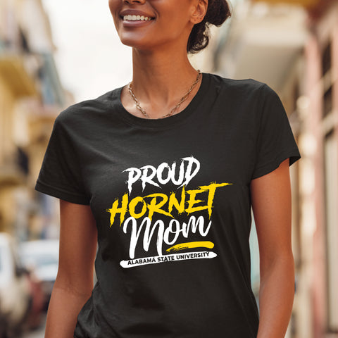 Proud Alabama State Hornet Mom (Women's Short Sleeve)
