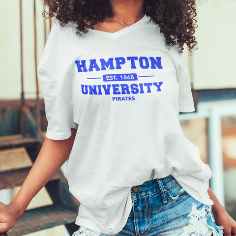 Hampton University Pirates (Women's V-Neck)