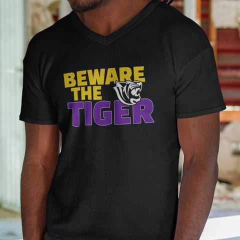 Beware The Tiger - Benedict College (Men's V-Neck)