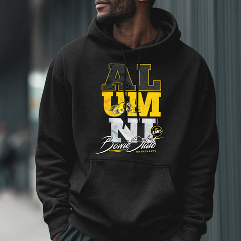Bowie State University Alumni Signature Series - Vintage/Grunge Style (Unisex Hoodie)