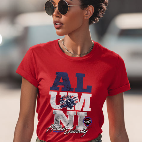 Howard University Alumni Signature Series - Vintage/Grunge Style (Women's Short Sleeve)