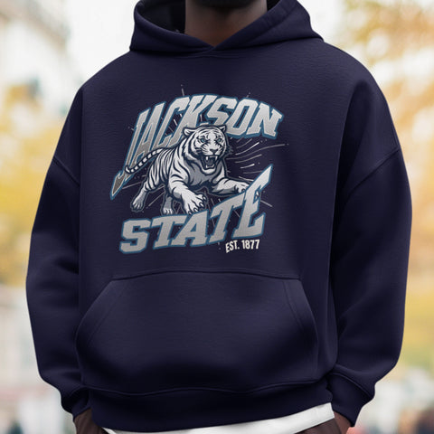 Jackson State University - Tigers Sweatsuit (Navy) - (Hoodie + Sweatpants)