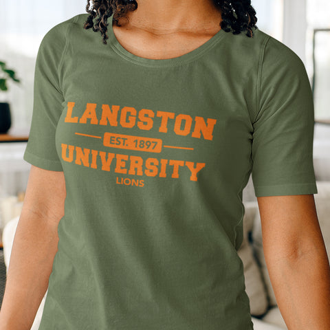 Langston University Fatigue Green (Unisex Short Sleeve)