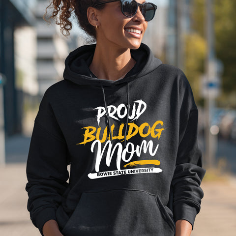 Proud Bulldog Mom (Unisex Hoodie) Bowie State University