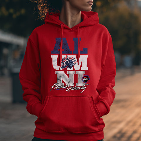 Howard University Alumni Signature Series - Vintage/Grunge Style (Unisex Hoodie)