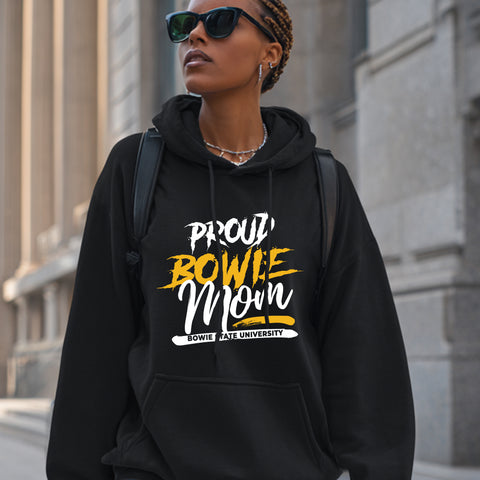 Proud Bowie State University Mom (Unisex Hoodie)