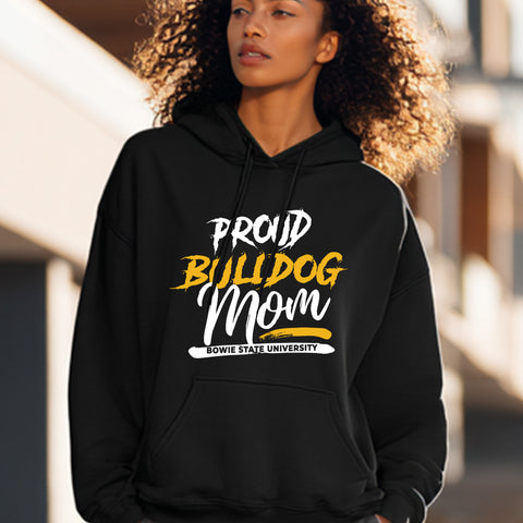 Proud Bulldog Mom (Unisex Hoodie) Bowie State University