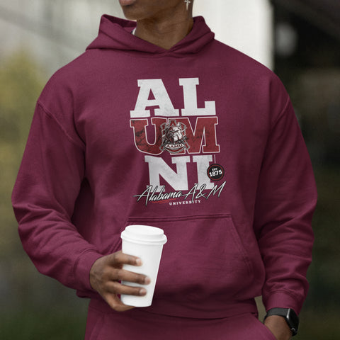 Alabama A&M Alumni Signature Series - Vintage/Grunge Style (Unisex Hoodie)