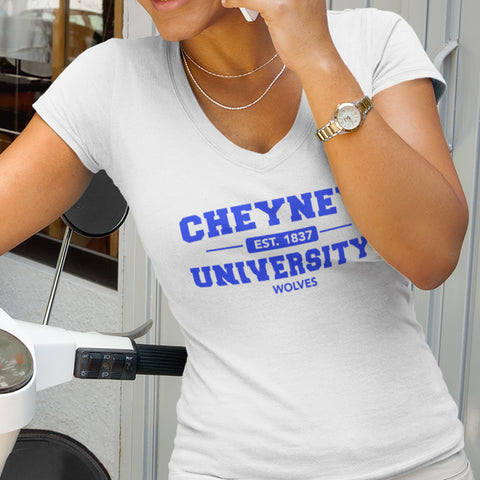 Cheyney University Wolves (Women's V-Neck)