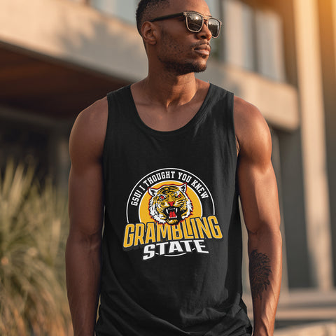 GSU Thought You Knew! (Black Unisex Tank) Grambling State University