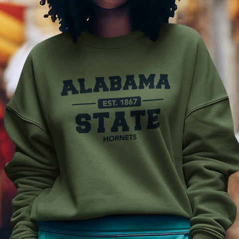 Alabama State Hornets Fatigue Green (Sweatshirt)