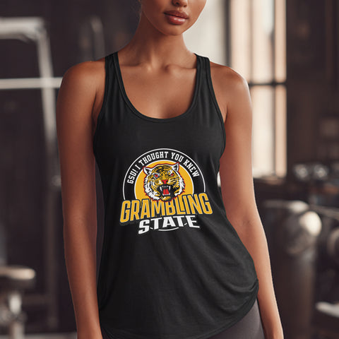 GSU Thought You Knew! (Black Unisex Tank) Grambling State University