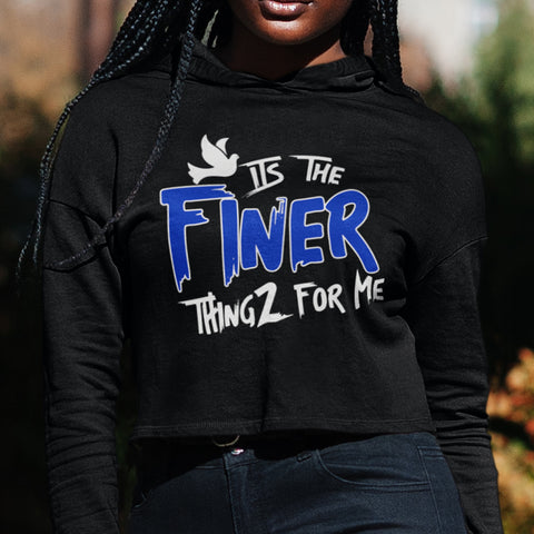 It's The Finer Things For Me - Zeta Phi Beta 1920 (Women's Cropped Hoodie)