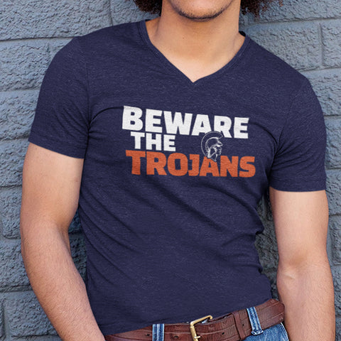 Beware The Trojans - Virginia State University (Men's V-Neck)