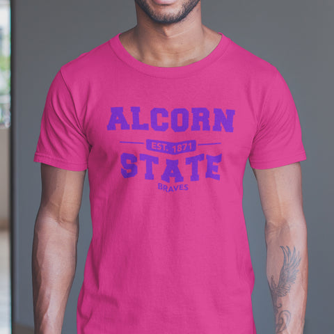 Alcorn State - PINK (Men's Short Sleeve)