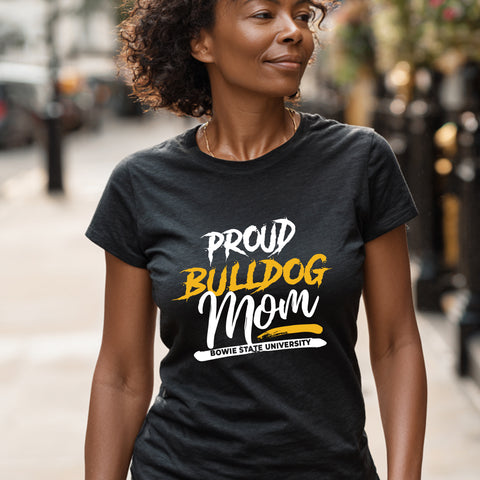 Proud Bulldog Mom (Women's Short Sleeve) Bowie State University