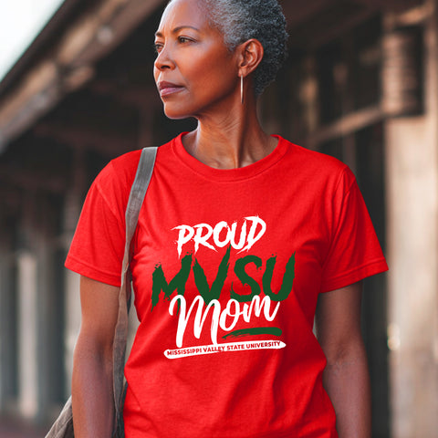 Proud MVSU Mom (Women's Short Sleeve) Mississippi Valley State