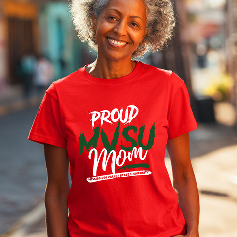 Proud MVSU Mom (Women's Short Sleeve) Mississippi Valley State