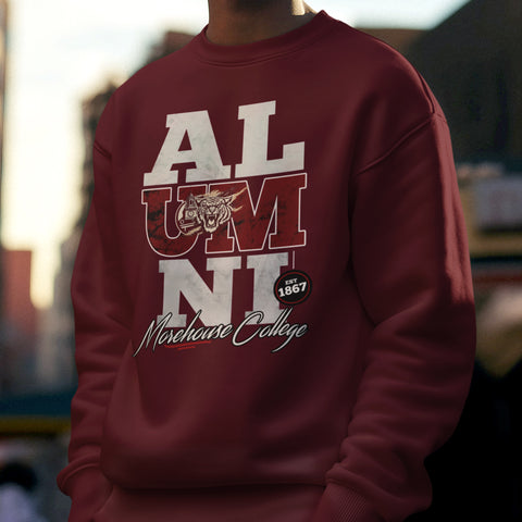 Morehouse College Alumni Signature Series - Vintage/Grunge Style (Unisex Sweatshirt)
