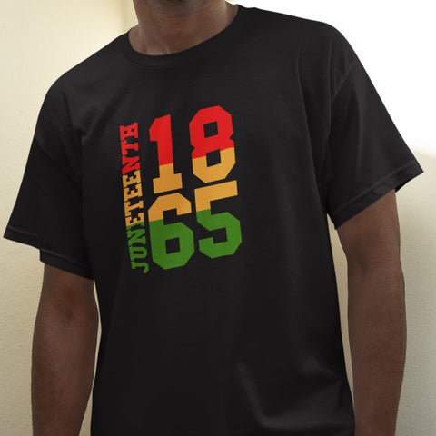 1865 Juneteenth - Pan African Letters (Men's Short Sleeve)