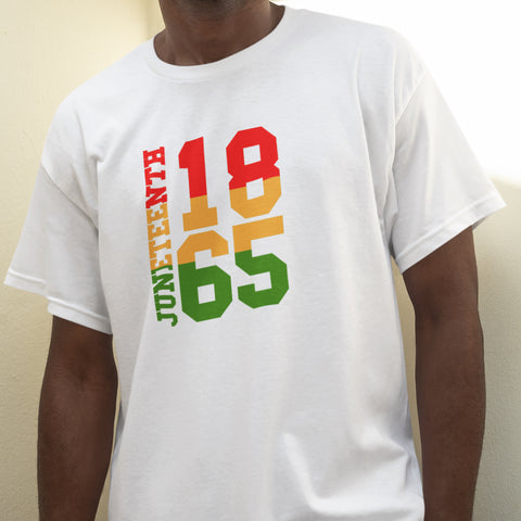 1865 Juneteenth - Pan African Letters (Men's Short Sleeve)