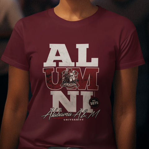 Alabama A&M Alumni Signature Series - Vintage/Grunge Style (Women's Short Sleeve)