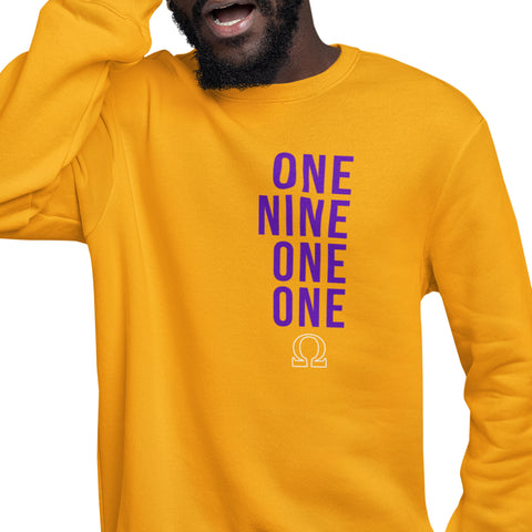 One Nine One One (Men's Sweatshirt) Omega Psi Phi