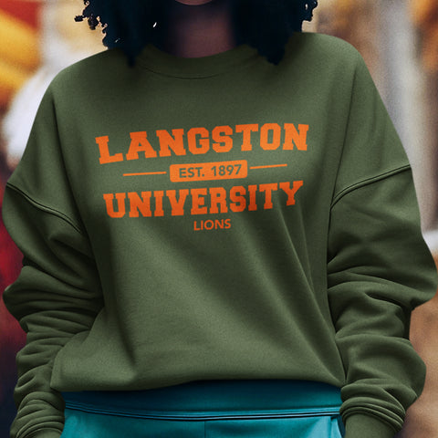 Langston University Fatigue Green (Unisex Sweatshirt)