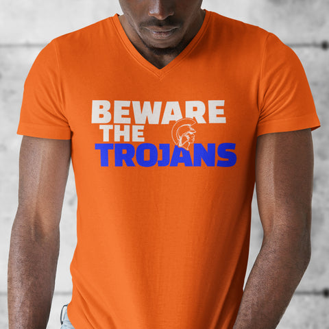 Beware The Trojans - Virginia State University (Men's V-Neck)