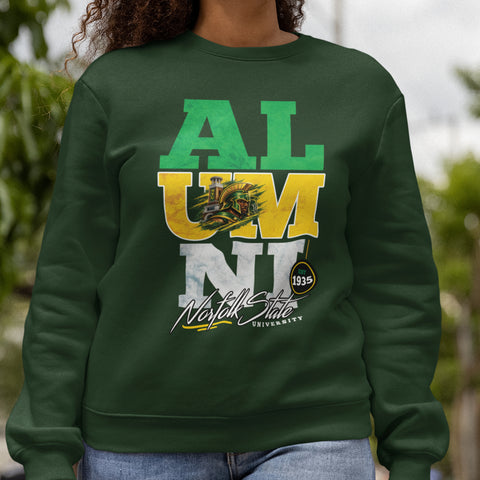 Norfolk State University Alumni Signature Series - Vintage/Grunge Style (Unisex Sweatshirt)