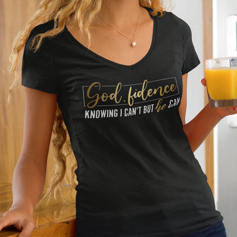 God-Fidence - Gold Edition (Women's V-Neck)
